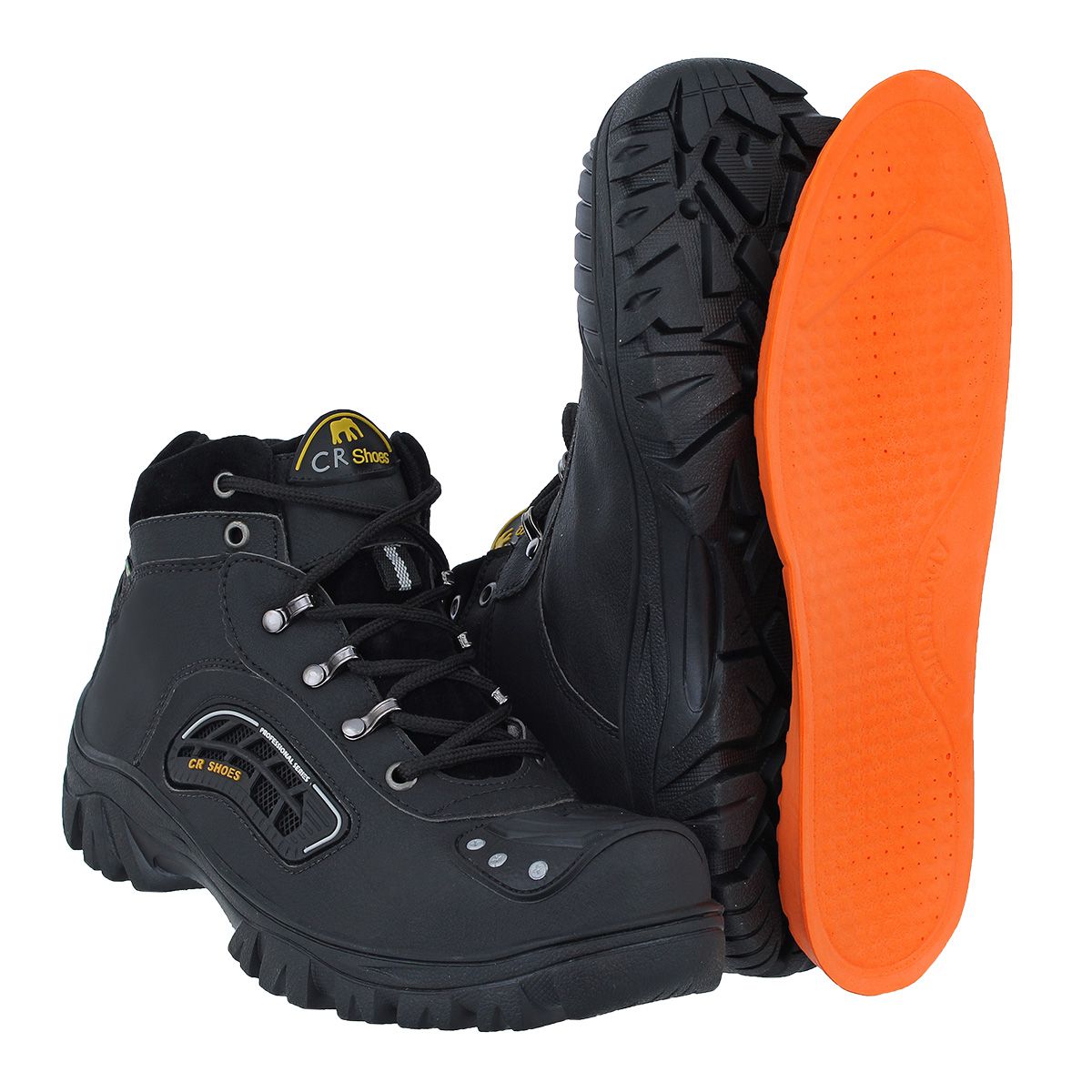 Bota Motociclista Motoqueiro Semi Impermeável Couro Legítimo Palmilha Em  Gel Preto - Feathers Boots