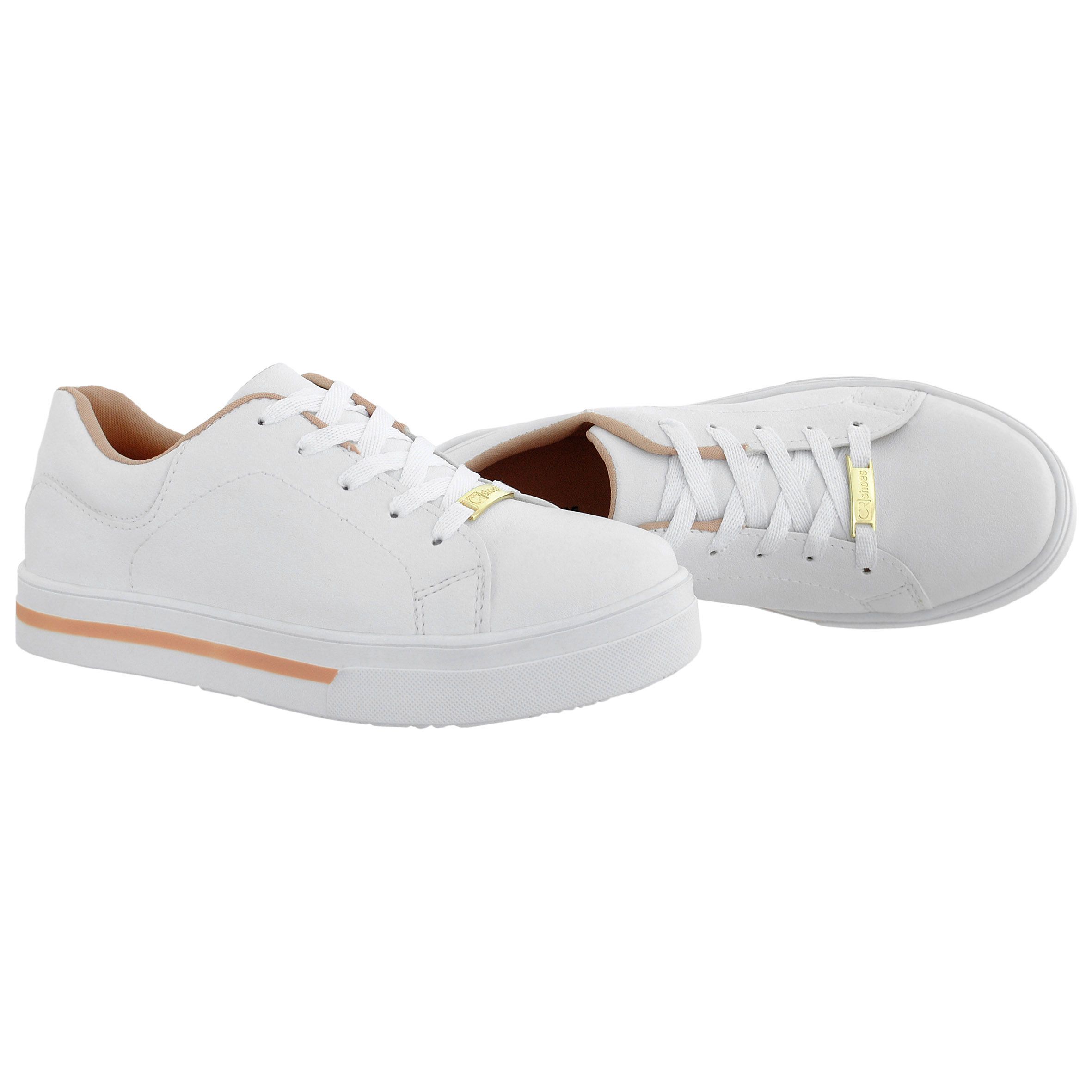 Tenis branco e rosa hot sale feminino