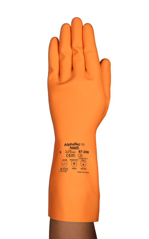 LUVA ALPHATEC 87-208 ORANGE HEAVY CA12869 | Data Brasil - EPI's