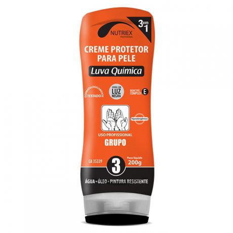 CREME G3 PLUS LUVA QUIMICA FRASCO 200ML CA43802 | Data Brasil
