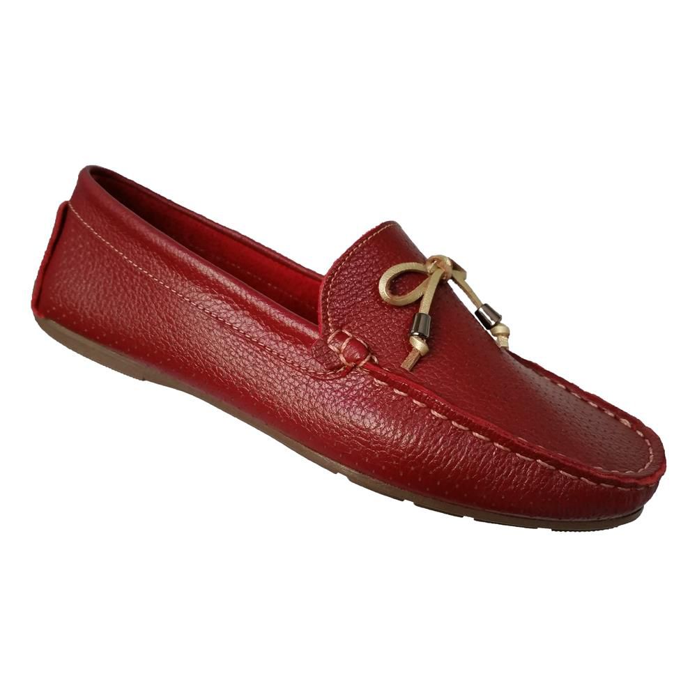 Mocassim top vinho feminino