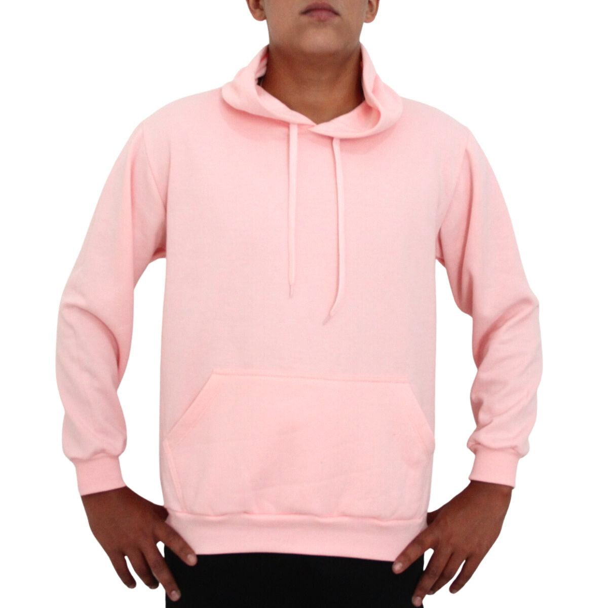 Blusa Avulsa Moletom Masculino Canguru com Capuz Rosa Beb KRN