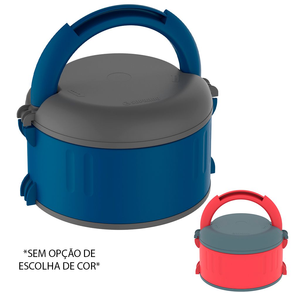 Marmita Térmica Plus Azul 1,5L Simples - Soprano