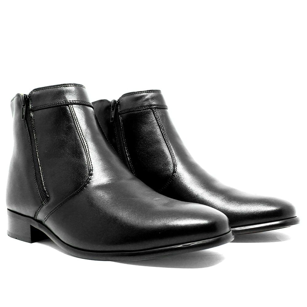 Bota Masculina Em Couro De Carneiro Preto DI FERUTTI