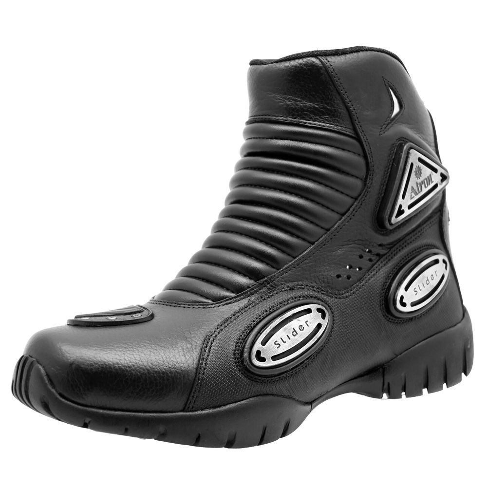 Bota Motociclista Atron Shoes - 298 - Preta | DIFRANCA ATACADO