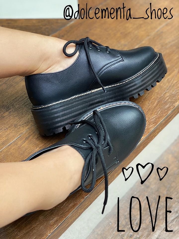 Oxford preto flatform Dolce Menta