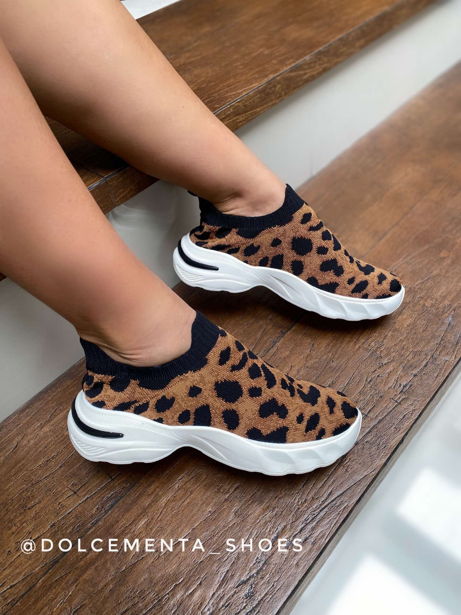 Sapato Feminino Tenis Tigrado Vizzano Chinelo Vizzano Rasteira