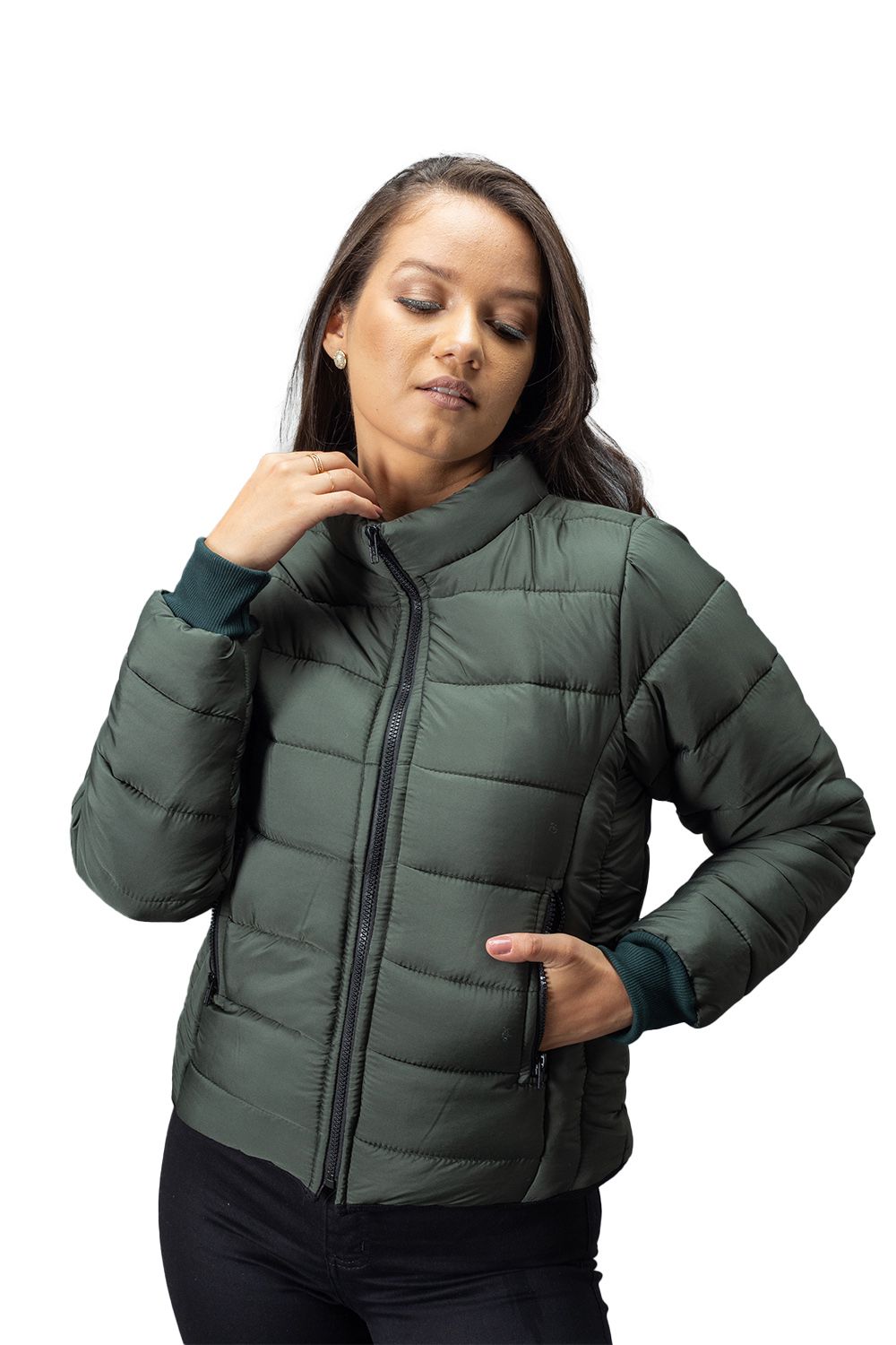 Jaqueta drezzup puffer feminina 2025