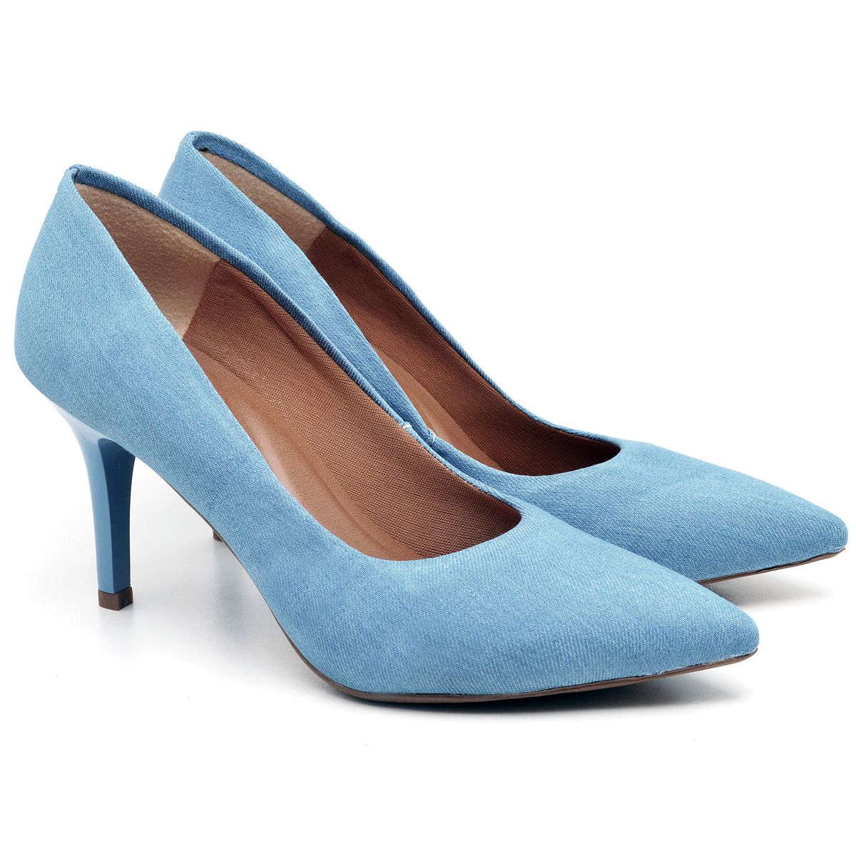 Scarpin Salto Médio Jeans Delave | ELLA´S ONLINE | Calçados e ...