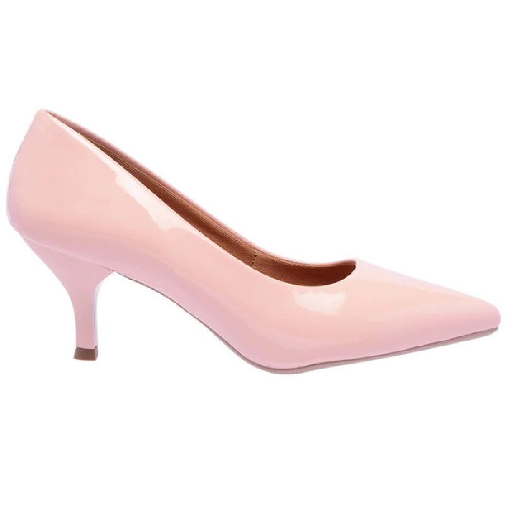 Scarpin salto hot sale baixo rosa