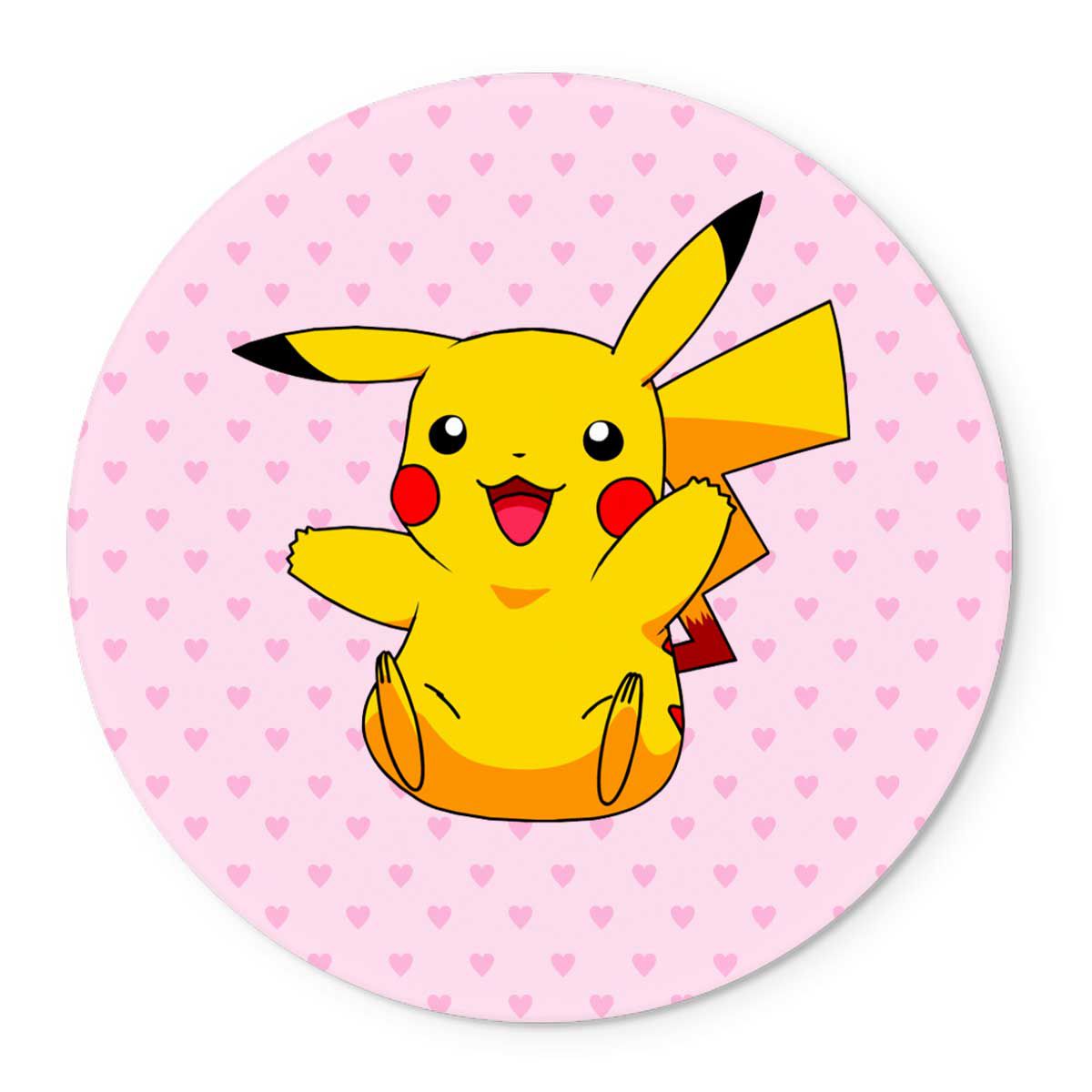 Painel Temático Pikachu Rosa Veste Fácil C/ Elástico | ESTAMPARIA NET