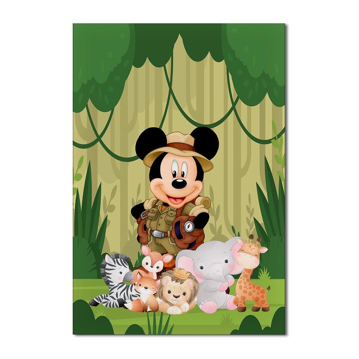 Painel Festa Retangular Mickey Safari 2 | ESTAMPARIA NET