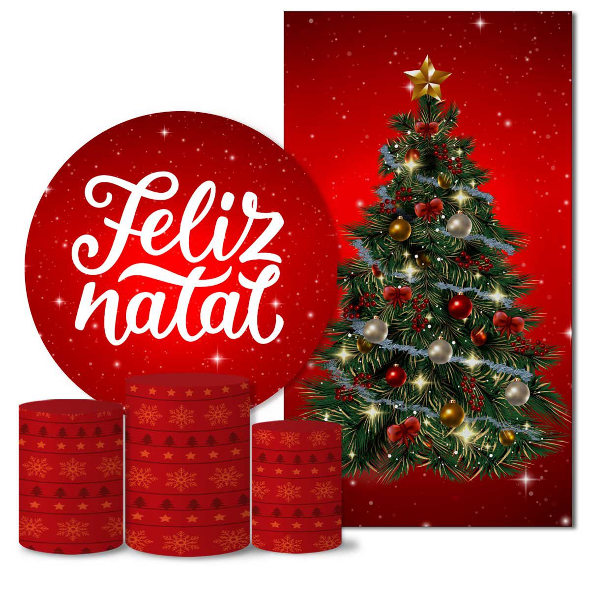 Painel Temático Feliz Natal 6 Veste Fácil C/ Elástico