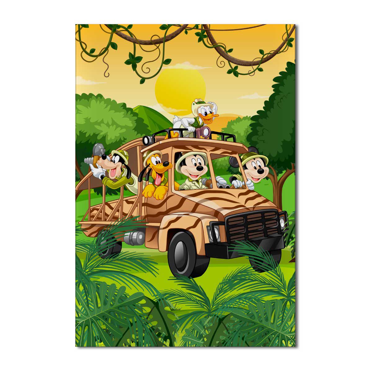 Painel Festa Retangular Mickey Safari | ESTAMPARIA NET