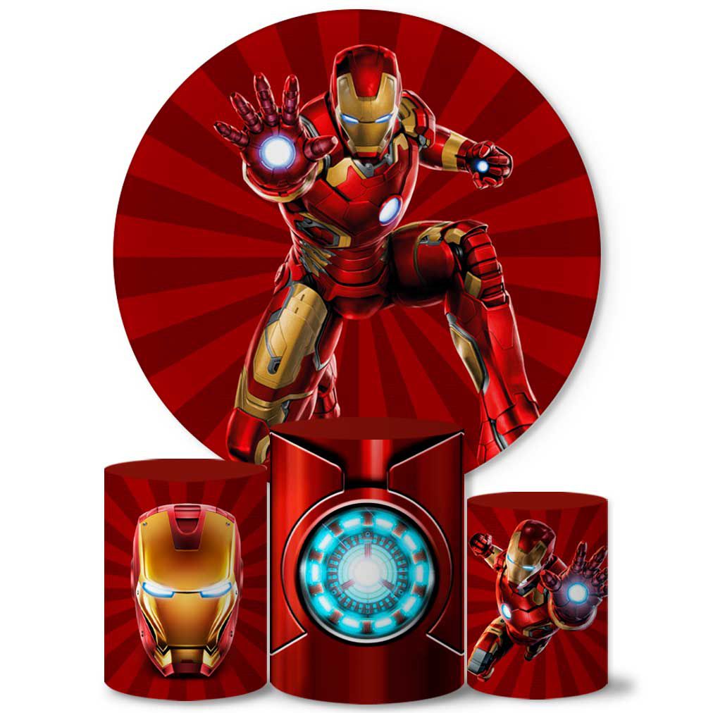 Trio Capa Cilindro + Painel Tema Homem de Ferro 2 Veste Fácil ...