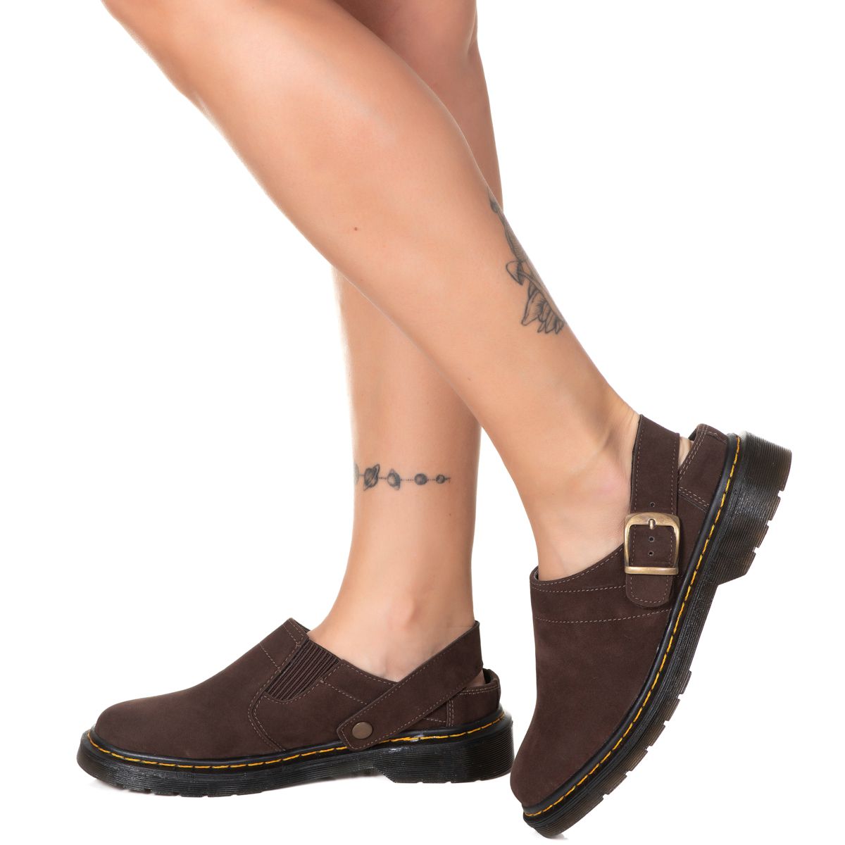 Sapato Estilo Mule Toulon Acamurçado Marrom | ESTILO VEGGIE SHOES