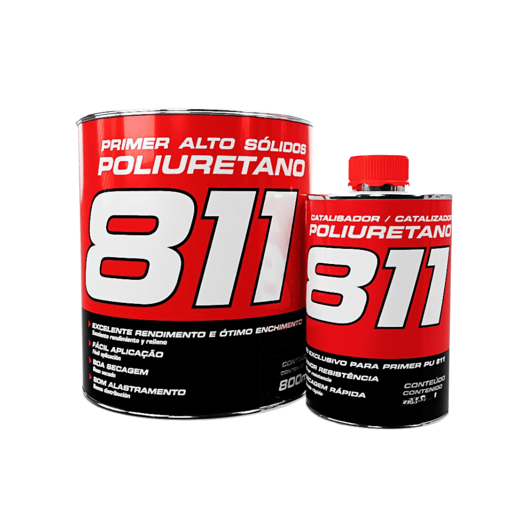 Primer Pu Poliuretano Altos Sólidos 811 Maxi Rubber 800ml | Evolução Tintas
