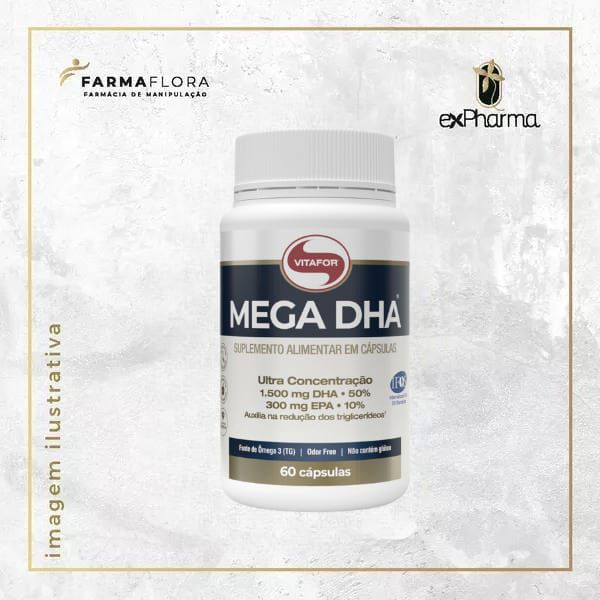 omega 3 vitafor mega dha 60 capsulas