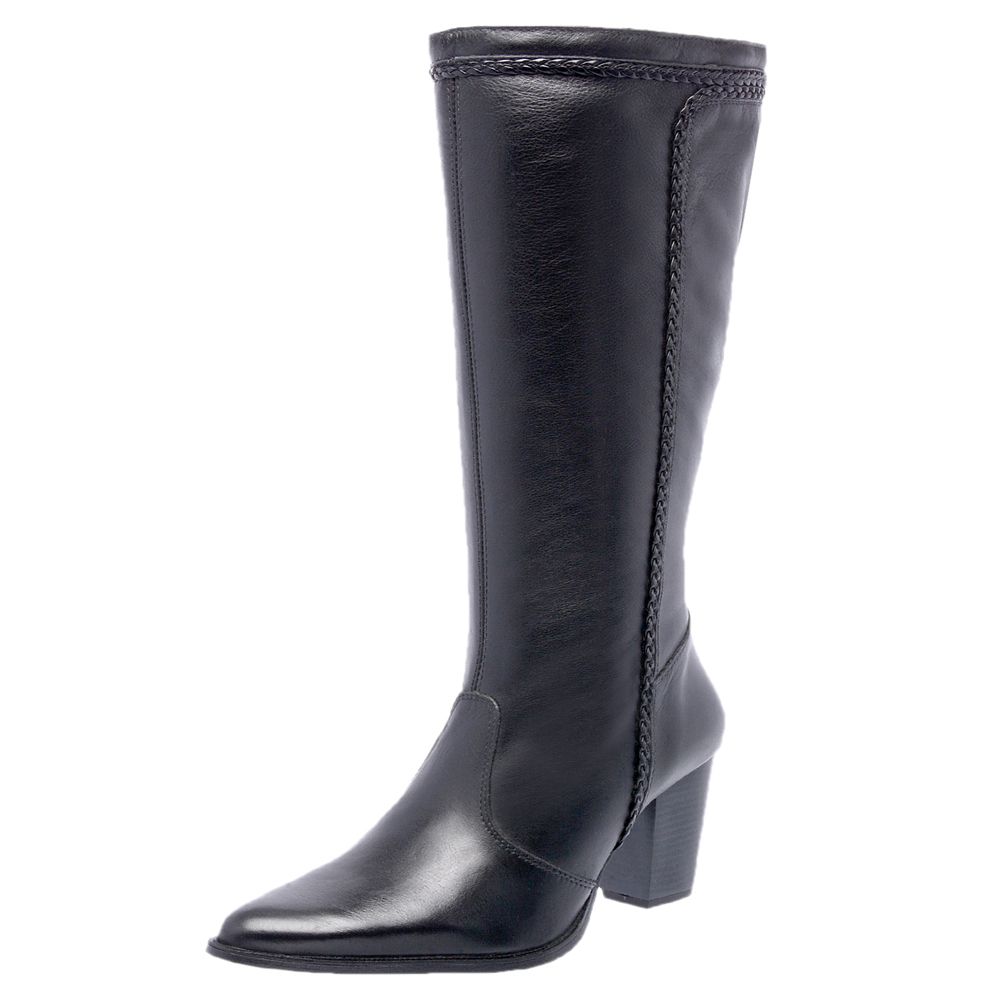 Bota Cano Alto Feminina Couro