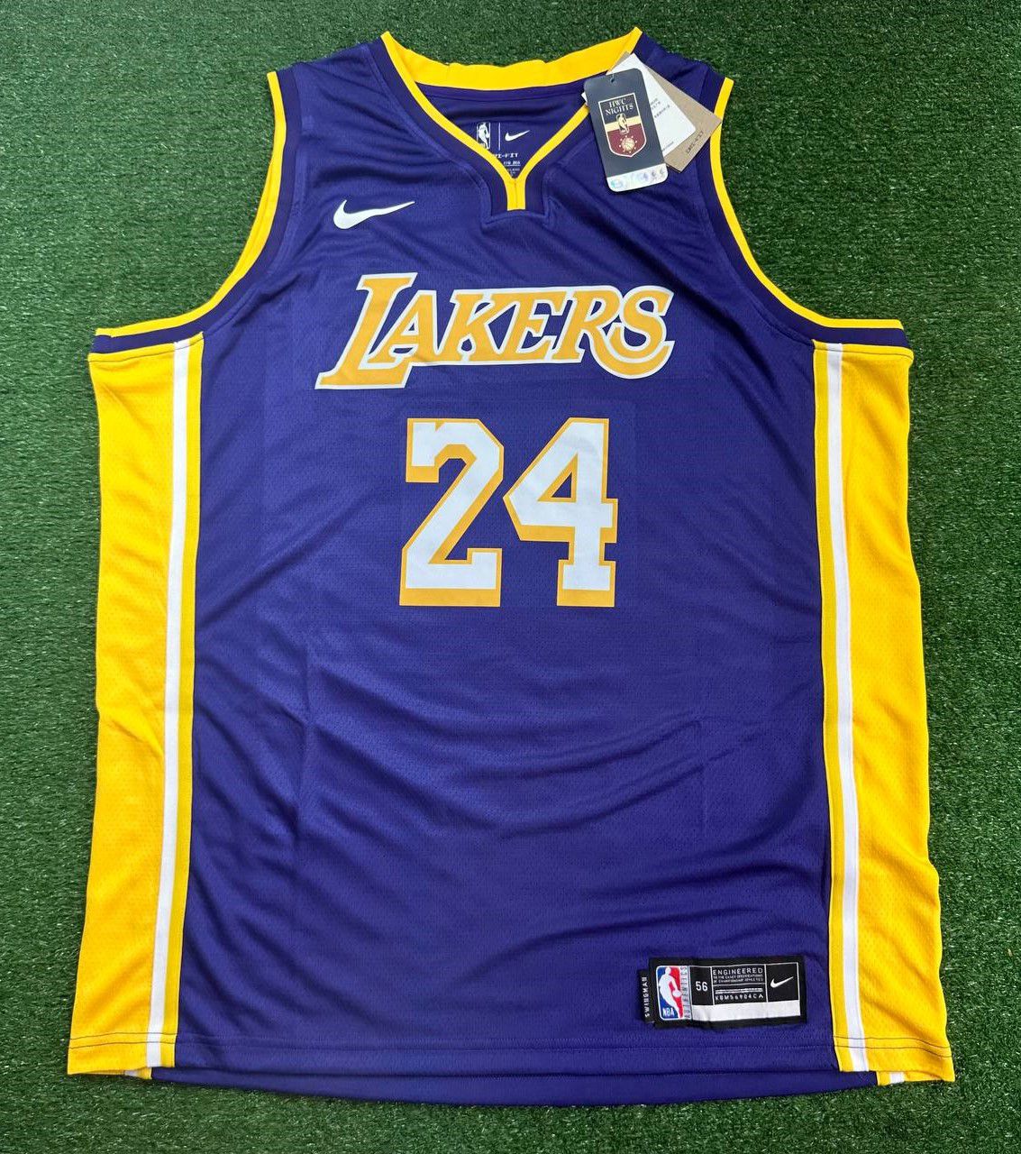 NBA Los Angeles Lakers #24 Kobe Bryant Silk - Roxa com o numero