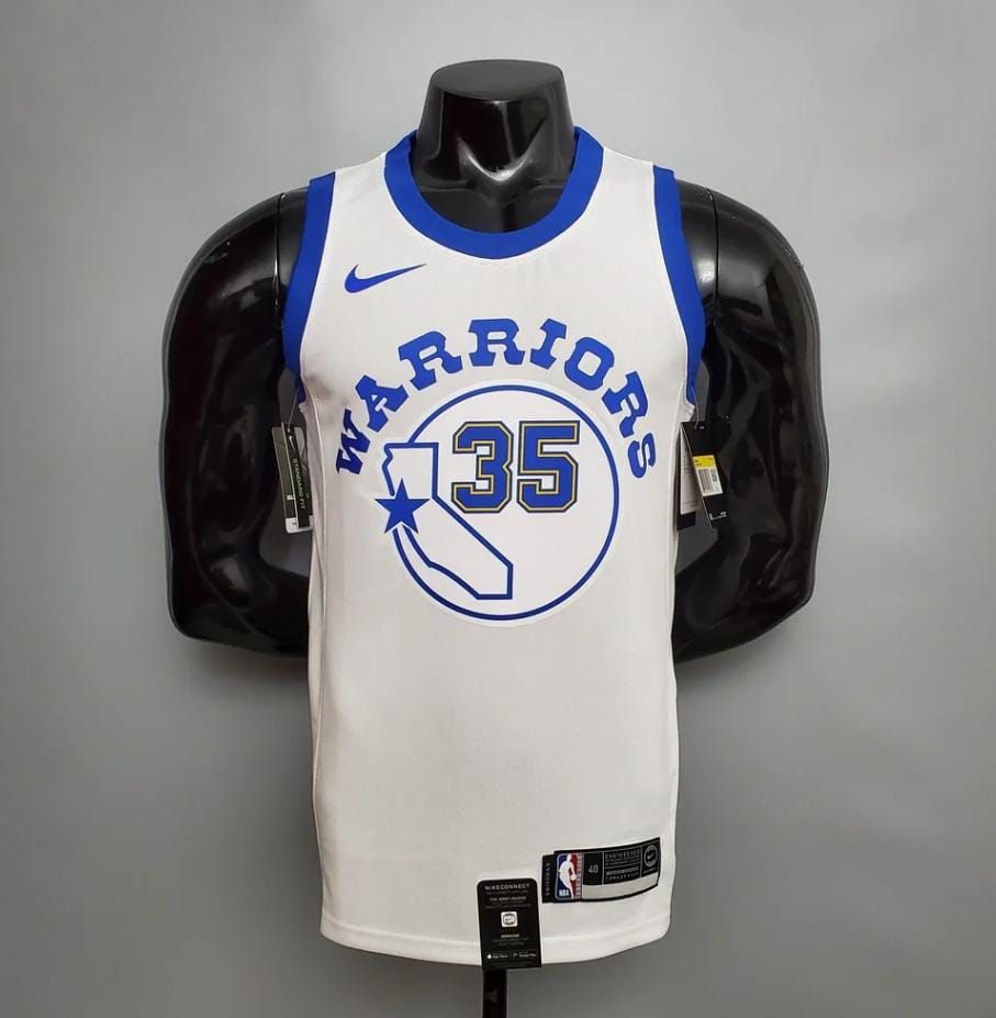 NBA Golden State Warriors 35 Durant Retro Branca CATALOGO