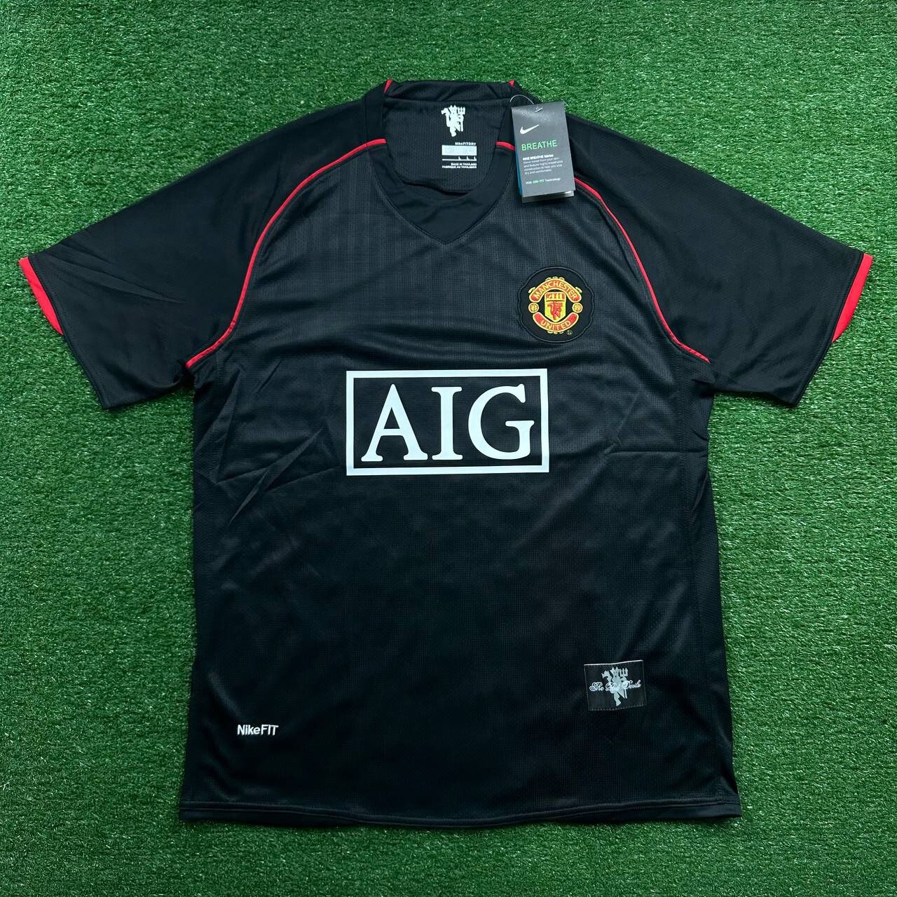Camisa Retrô Manchester United 2007/2008 Preta | FUTCAMISA