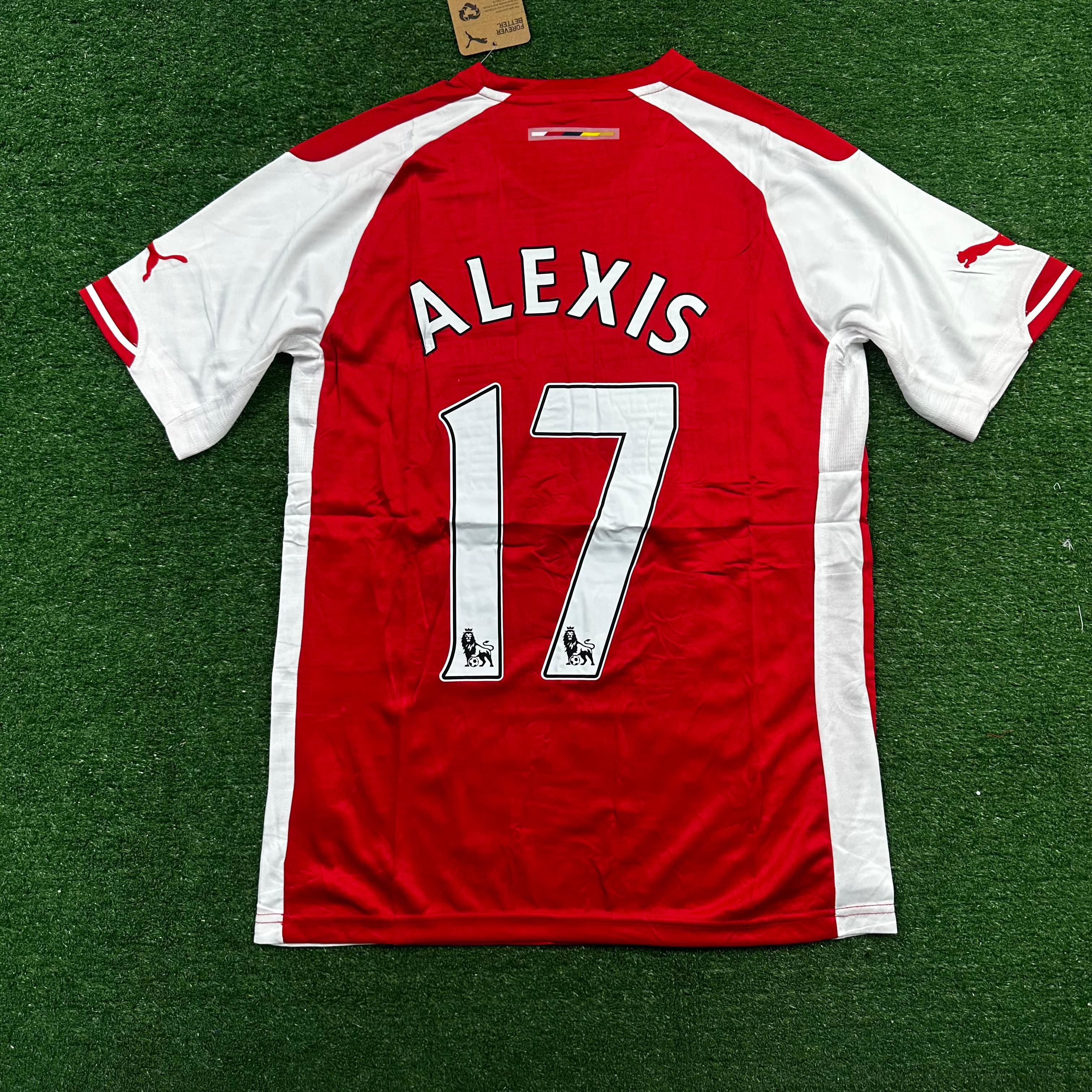 Camisa Retrô Arsenal Home I 14/15 - Alexis #17 - Vermelha/Branca