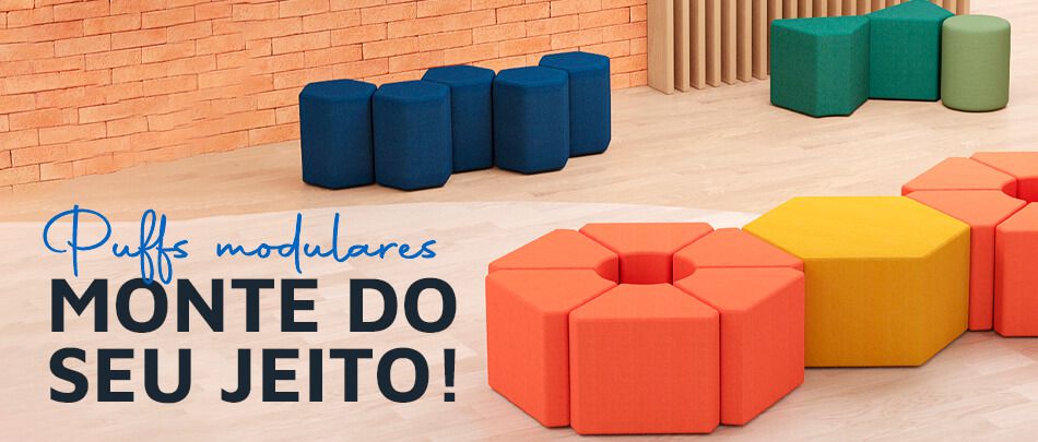 Puffs modulares - Monte do seu jeito!