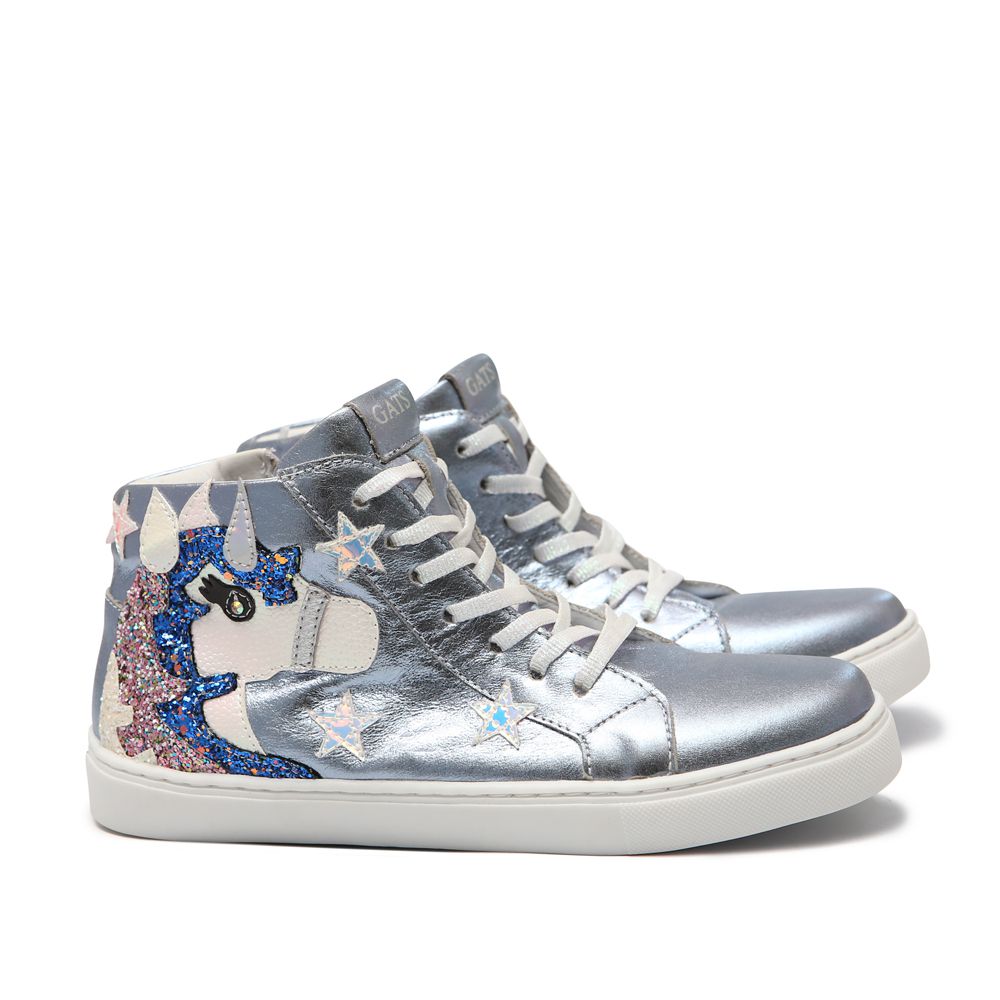 Tênis Cano Alto Bordado Unicórnio GATS