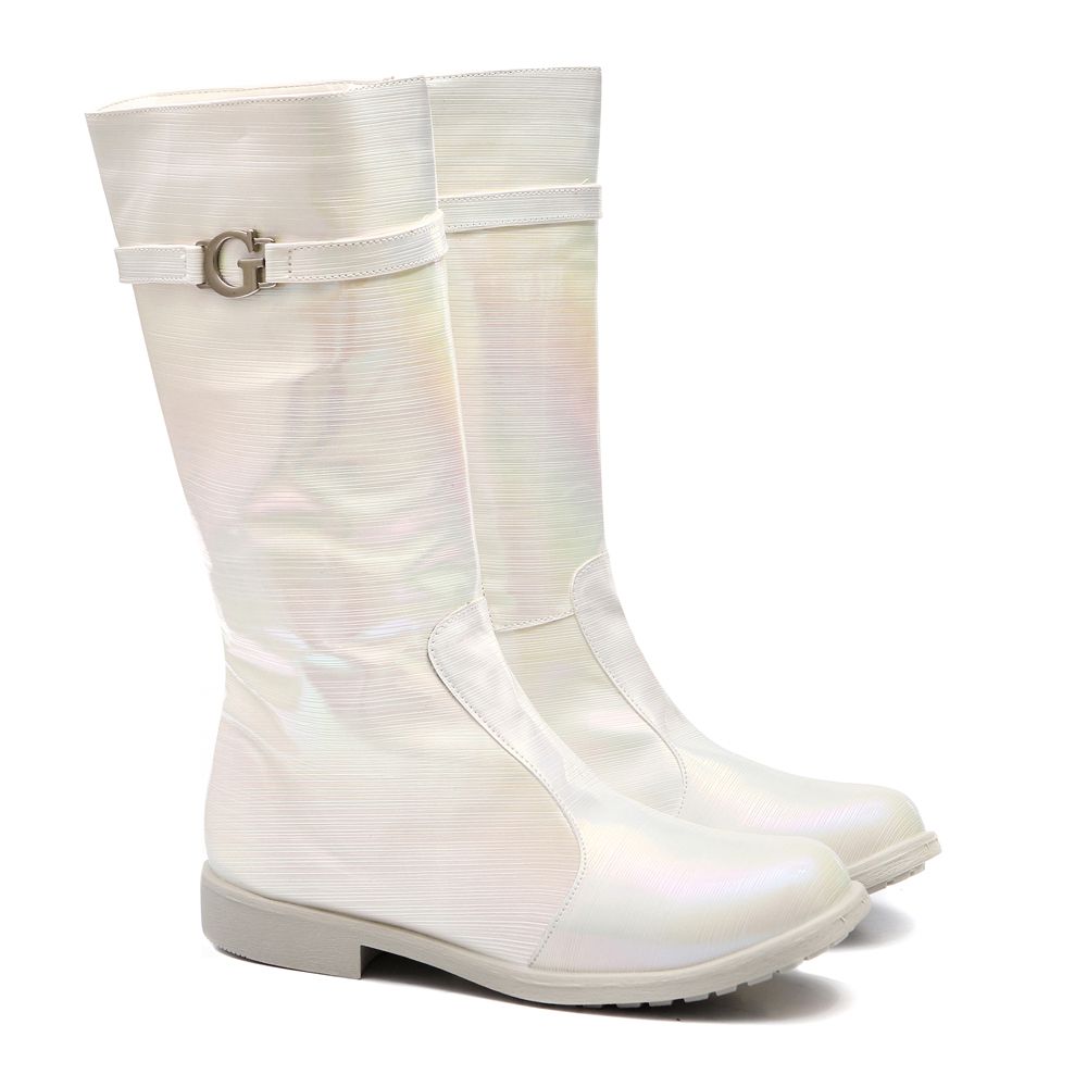 Bota Cano Longo Hologr fica Branco Infantil Gats GATS