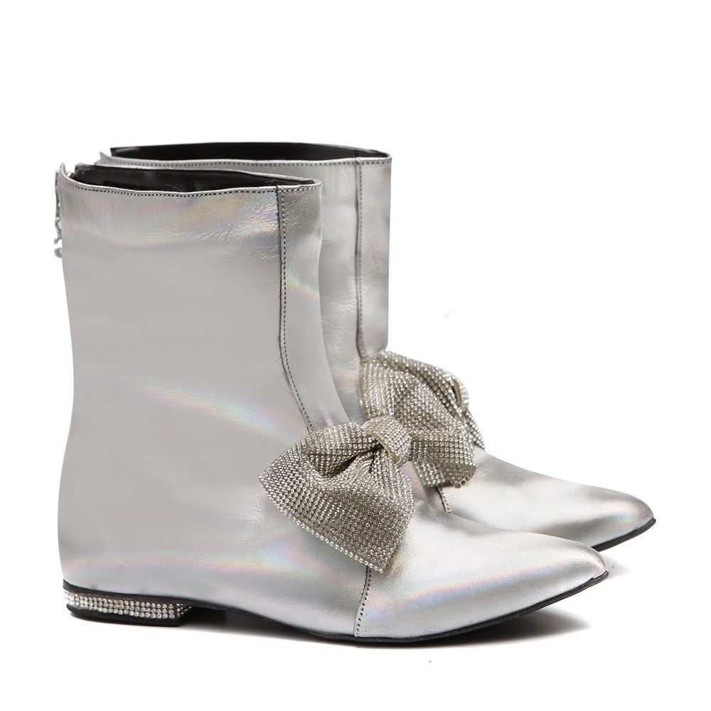 Bota shop prata infantil