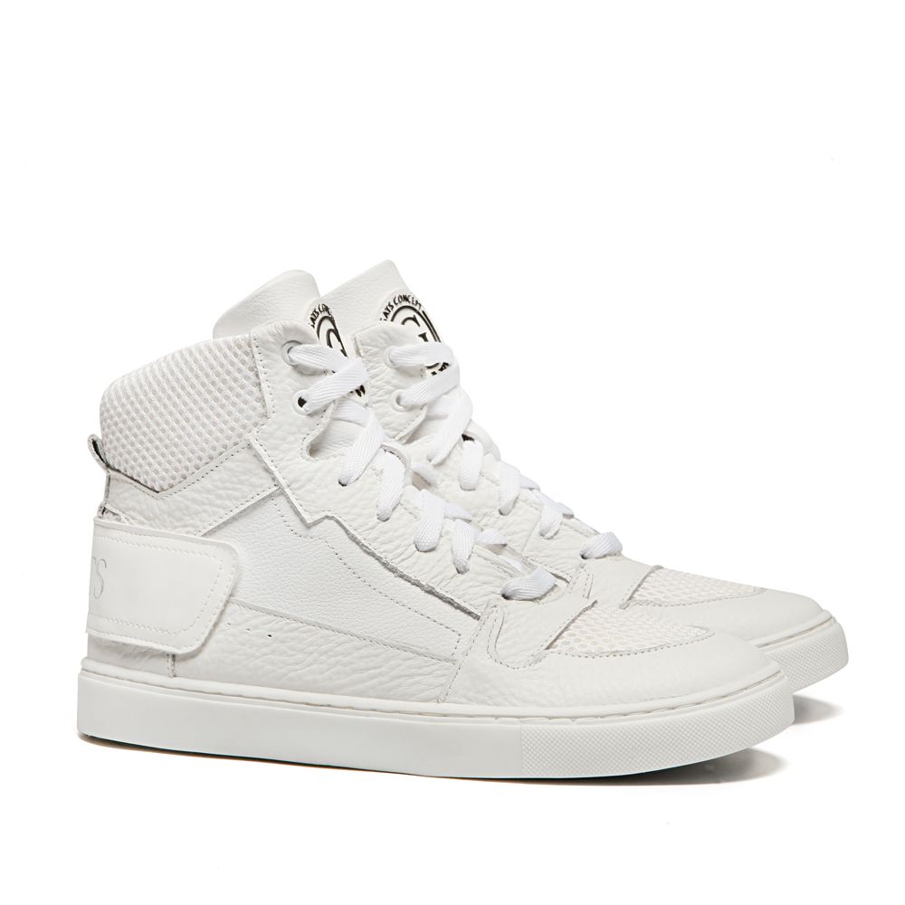 Tenis jordan branco cano hot sale alto