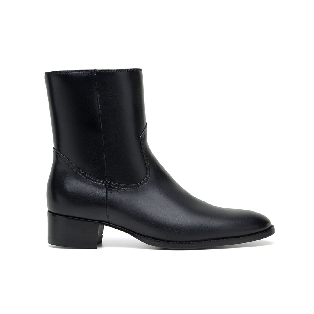 Bota Savona Masculina Zíper Cano Alto Preta | GIANNO