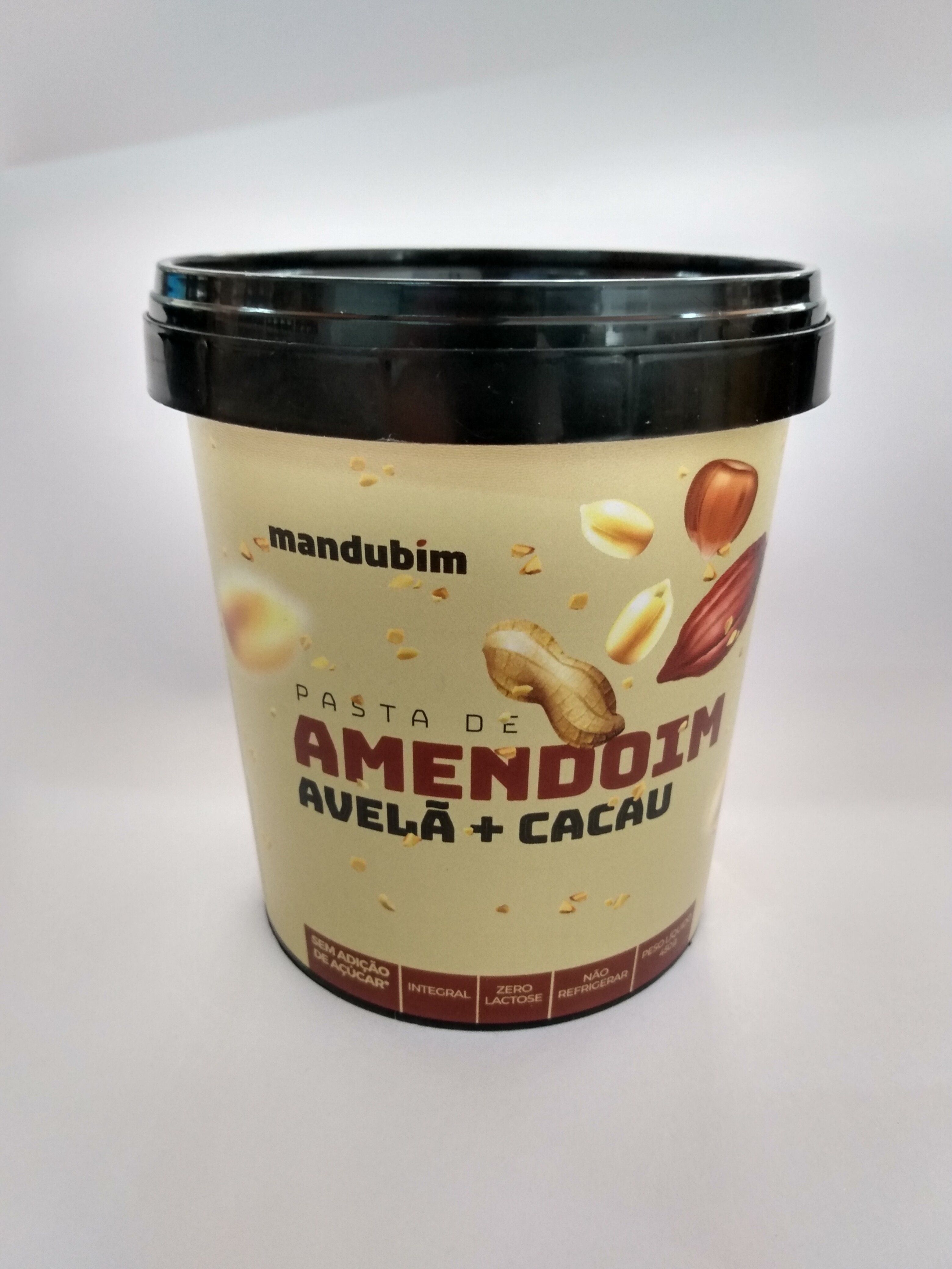Pasta De Amendoim Avela e Cacau Mandubim 450 Gr