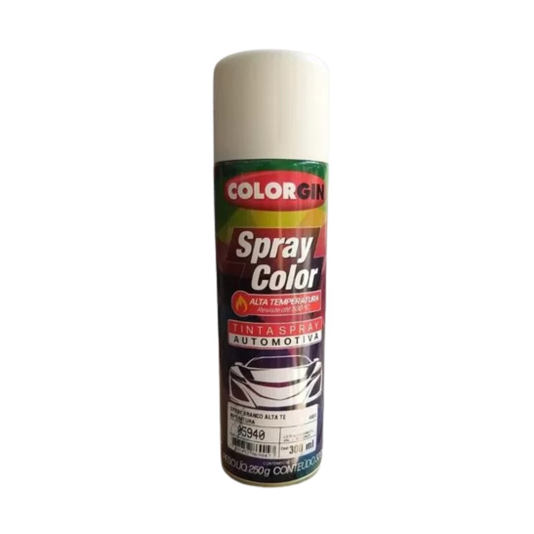 COLORGIN SPRAY COLOR BRANCO ALTA TEMPERATURA 300ML | GS TINTAS