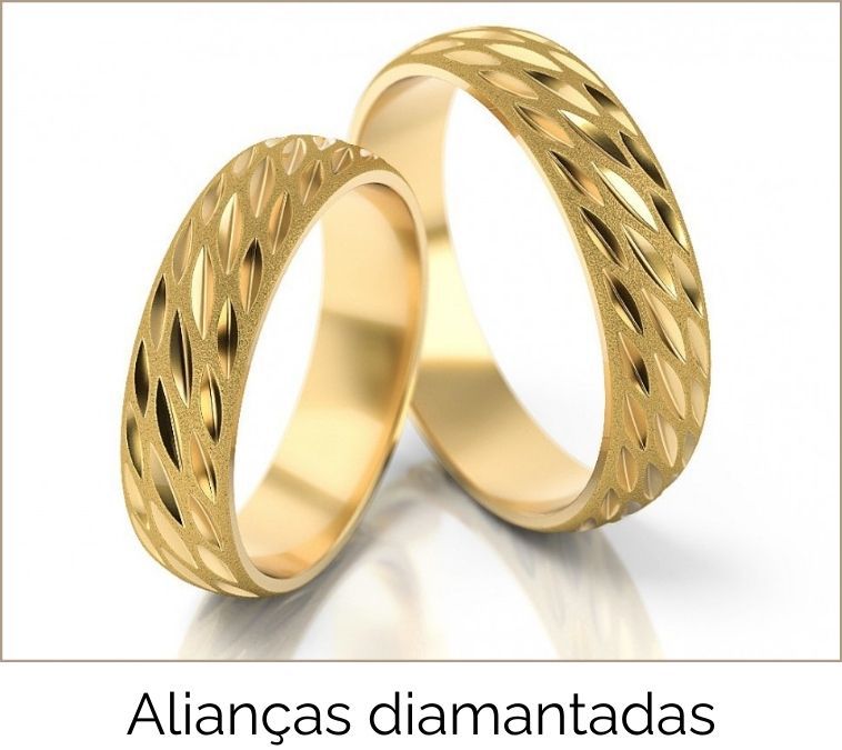 alianças diamantadas