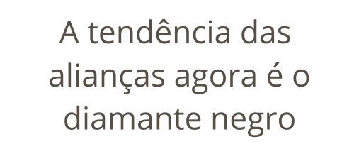 Tendência das alianças é o diamante negro