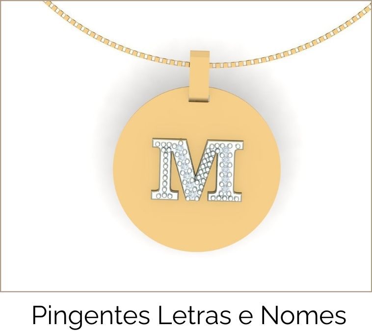 Pingentes Letras e Nomes