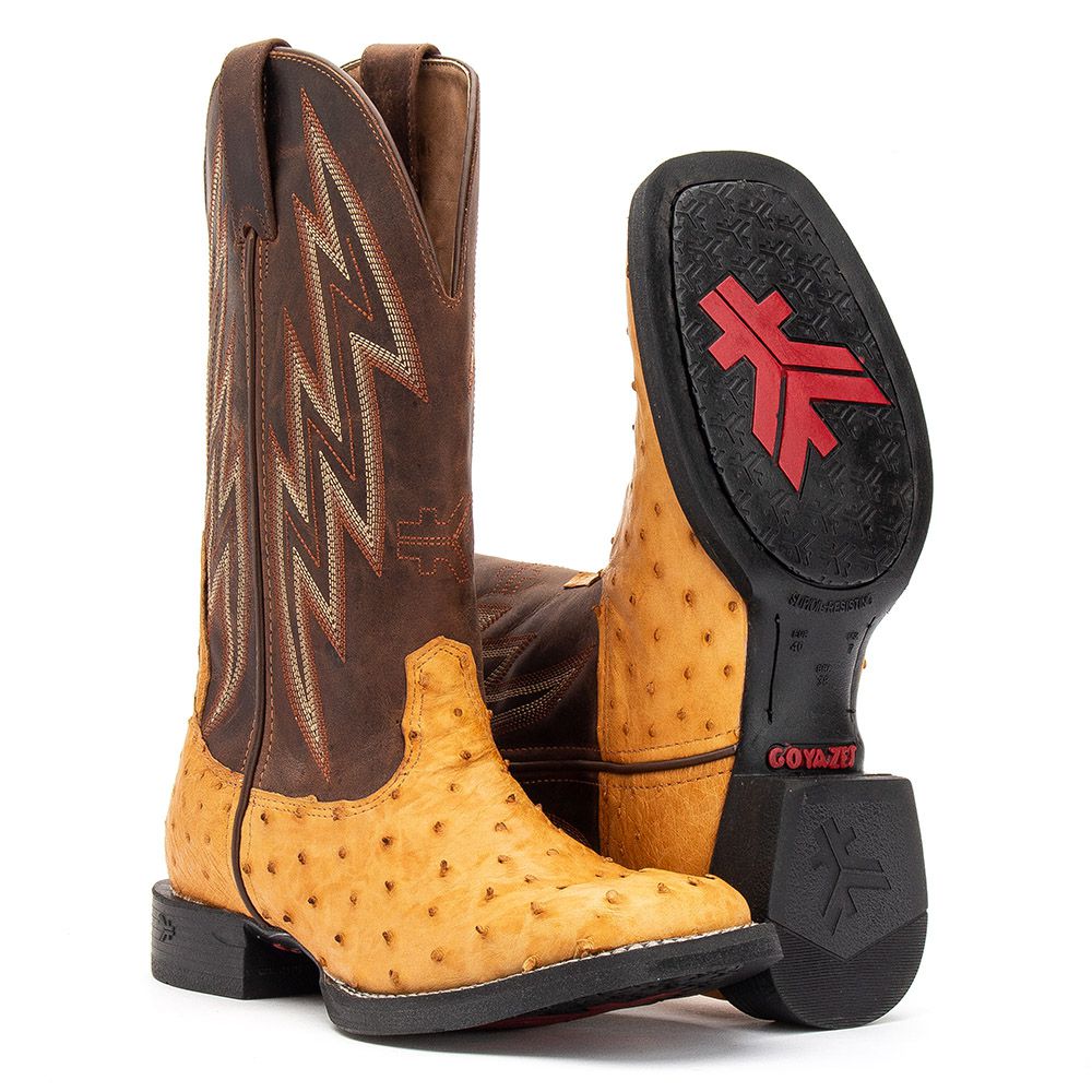 Bota goyazes couro de avestruz top