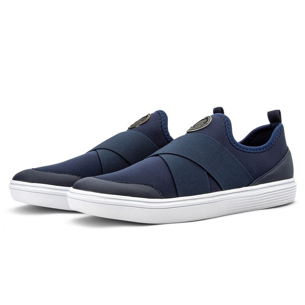 Slip on masculino azul hot sale marinho