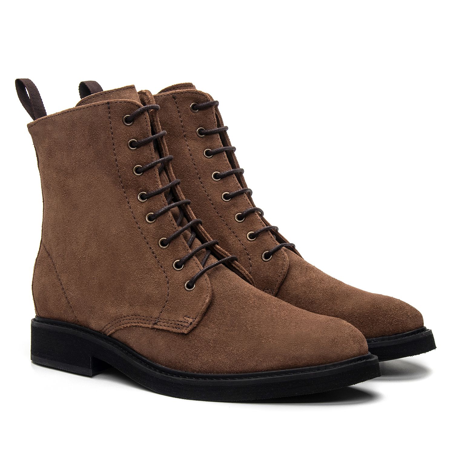 Bota Feminina de Amarrar Dolomiti de Couro Capuccino JACOMETTI