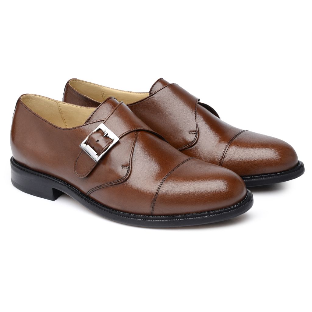 洋楽 sha slim Sapato Monk com Fivela Scatamacchia Chocolate | JACOMETTI