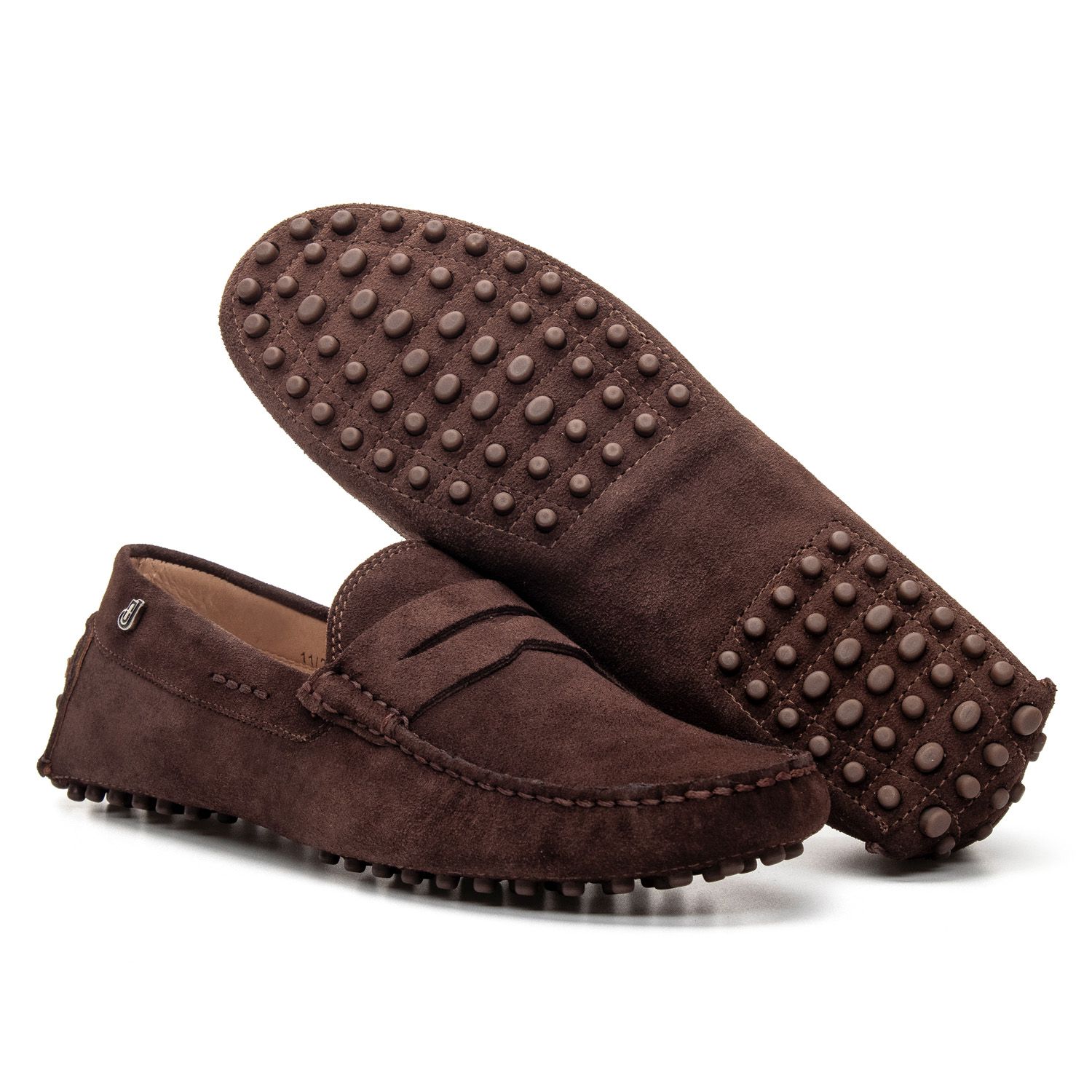 Mocassim Esportivo Masculino Drive Couro Camur a Chocolate JACOMETTI