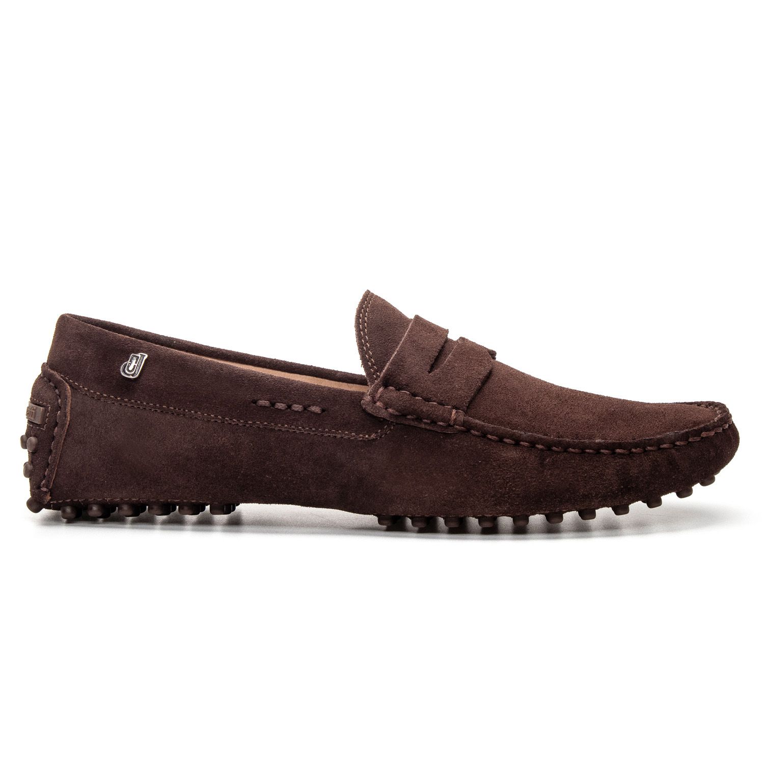 Mocassim Esportivo Masculino Drive Couro Camur a Chocolate JACOMETTI