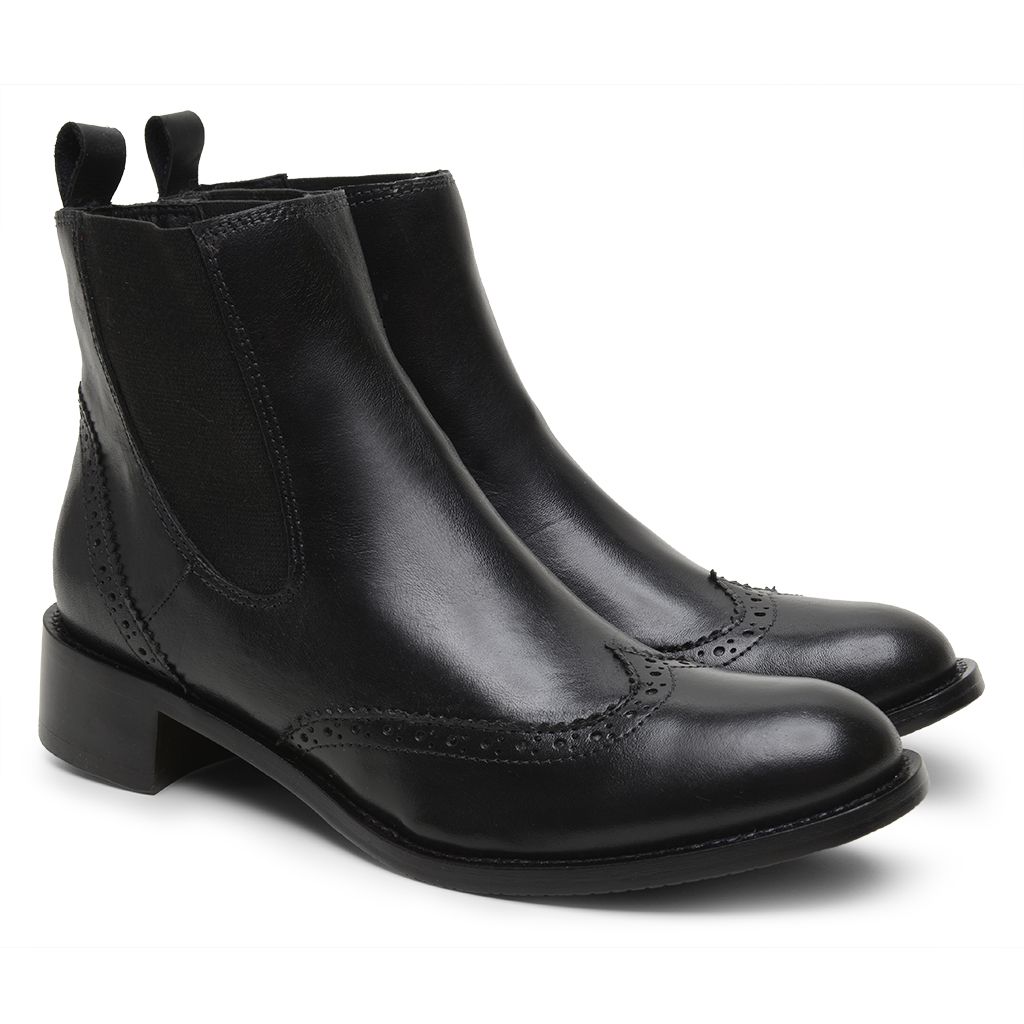 Bota chelsea feminina hotsell couro