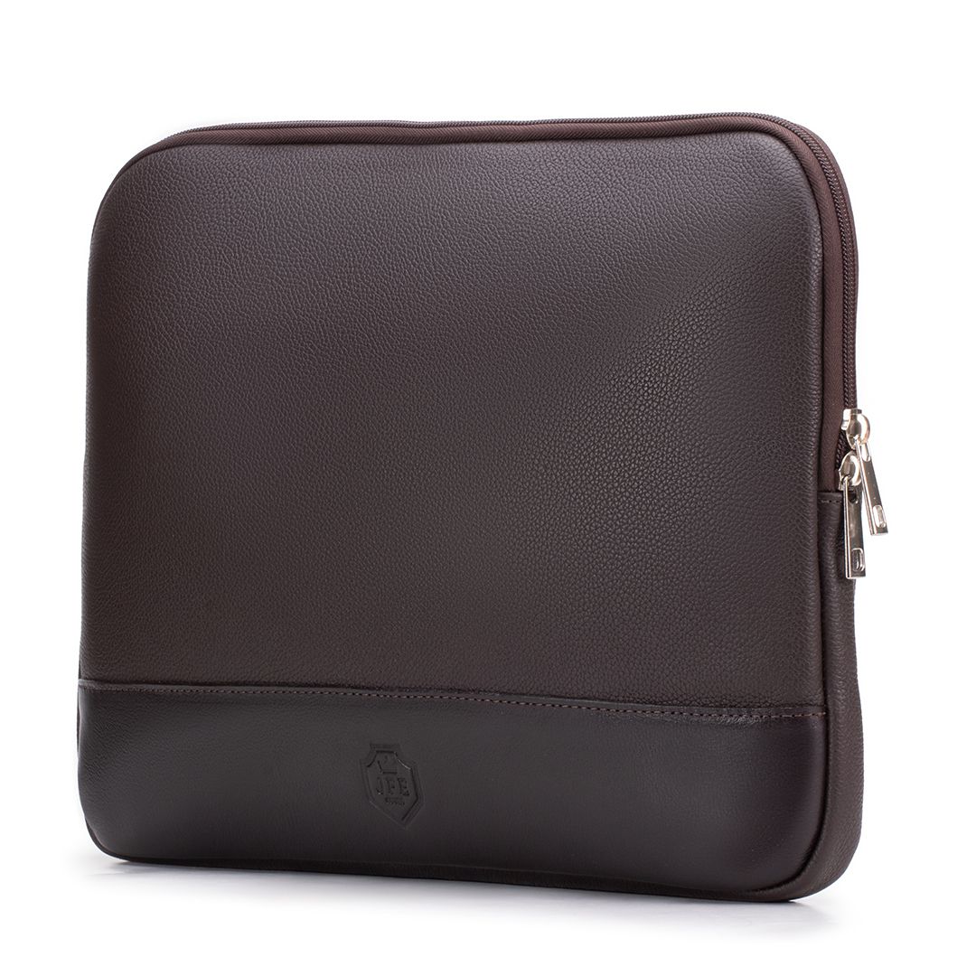 Case Compacta Com Bolso Para Notebook em Couro Legítimo | JFECOURO