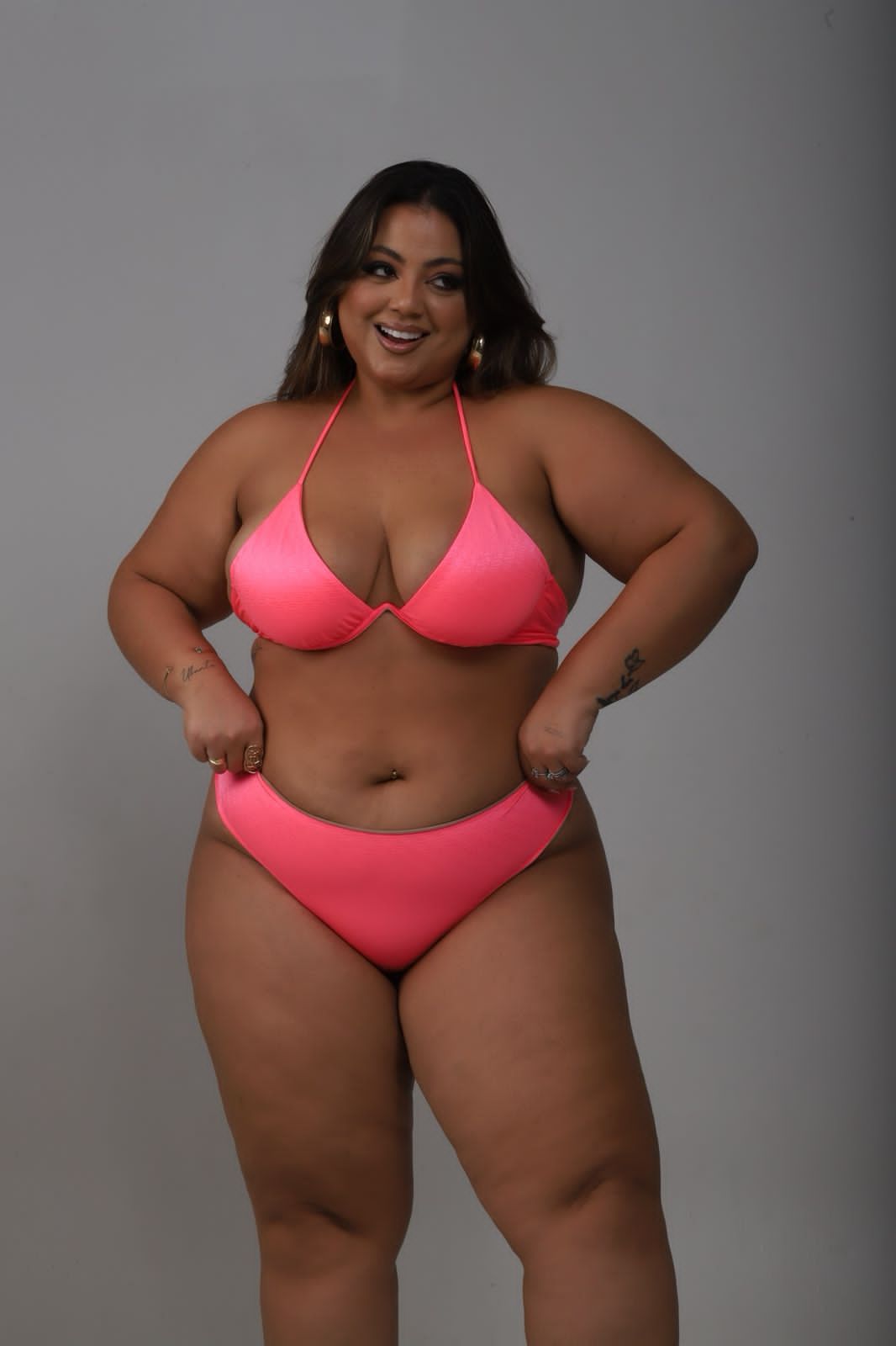Biquíni Aro V Bonita Onça Pink Brasil.(Bikinis) –