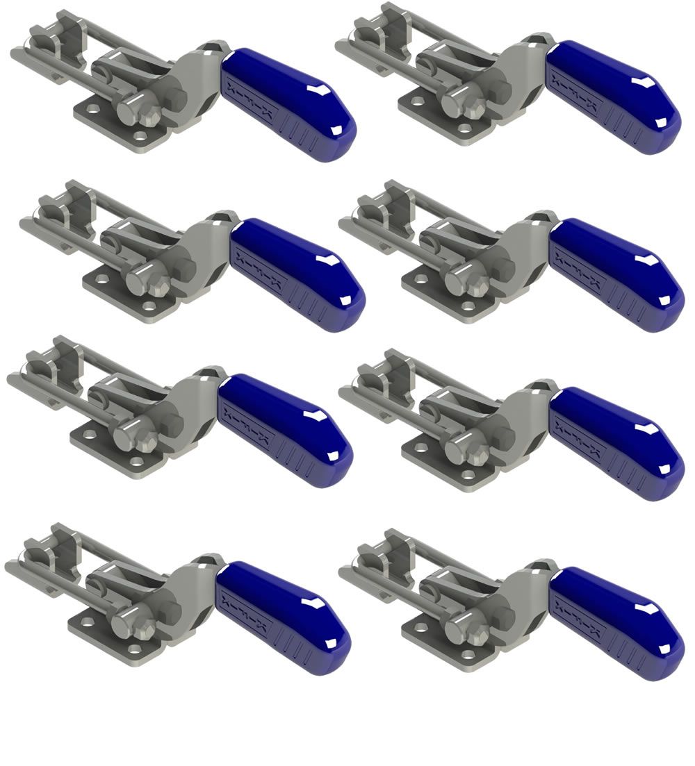 Kit 8 Peças Grampo de Aperto Rápido Tensor KIFIX KF643 D 200Kgf