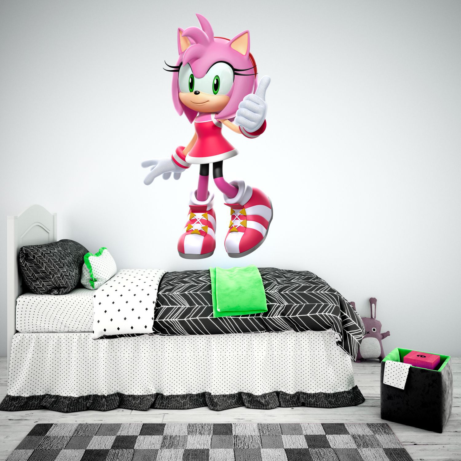 Adesivo Parede Decorativo Sonic - Personagem Amy Rose