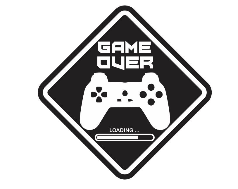 Adesivo Game Over Controle KRadesivos